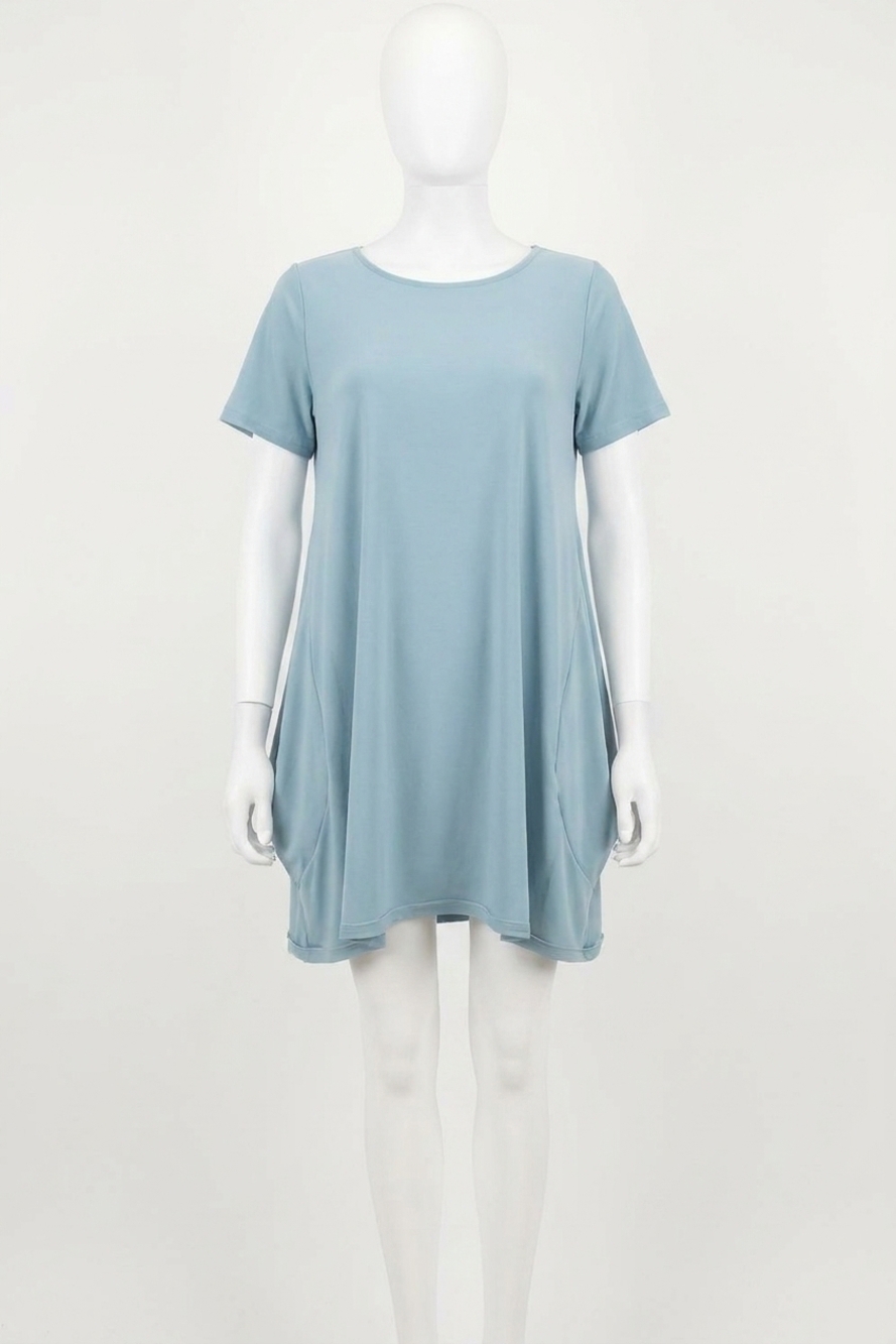 NEW SYMPLI women's t-shirt dress in stone blue